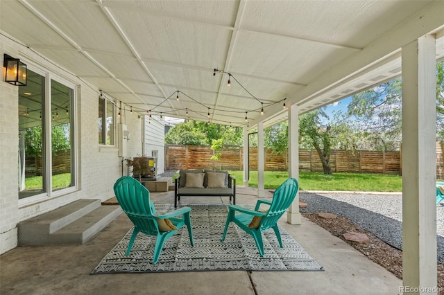 3545 Moorhead Ave, Boulder, CO 80305 - fenced backyard featuring outdoor lounge area and a patio area
