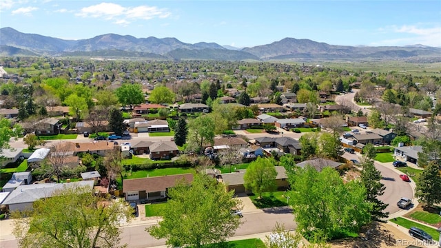 4779 S Owens Way, Littleton, CO 80127 - aerial view of residential area featuring a mountain backdrop