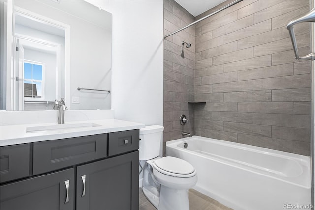8858 Moonshimmer Trl, Littleton, CO 80125 - bathroom with vanity and bathtub / shower combination