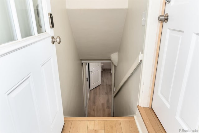 4520 S Delaware St, Englewood, CO 80110 - stairway featuring wood finished floors
