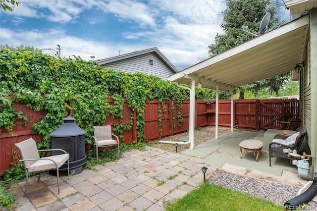 4520 S Delaware St, Englewood, CO 80110 - fenced backyard featuring a patio area