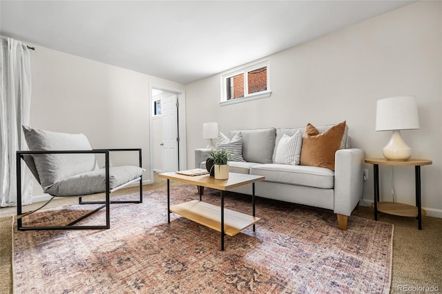 view of carpeted living room