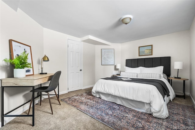 bedroom with carpet flooring