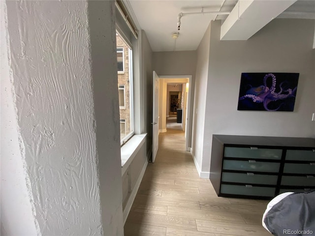 444 17th St Unit 508, Denver, CO 80202 - corridor with light wood finished floors and rail lighting