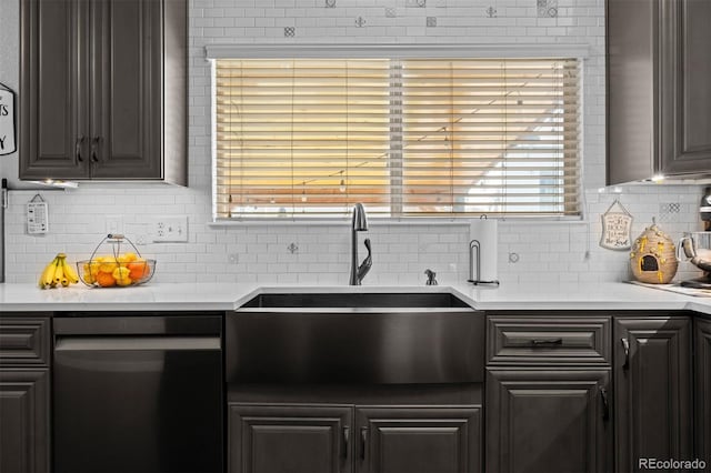 16086 E 97th Pl, Commerce City, CO 80022 - kitchen featuring dishwasher, backsplash, and light countertops