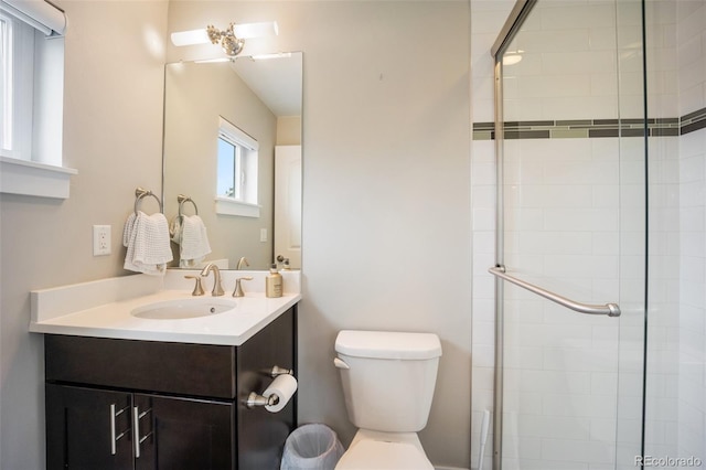 3690 W Byron Pl, Denver, CO 80211 - bathroom featuring vanity and a shower stall