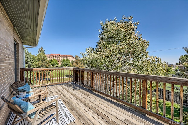 view of wooden terrace