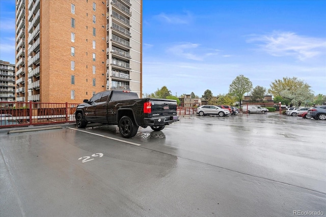 view of uncovered parking lot