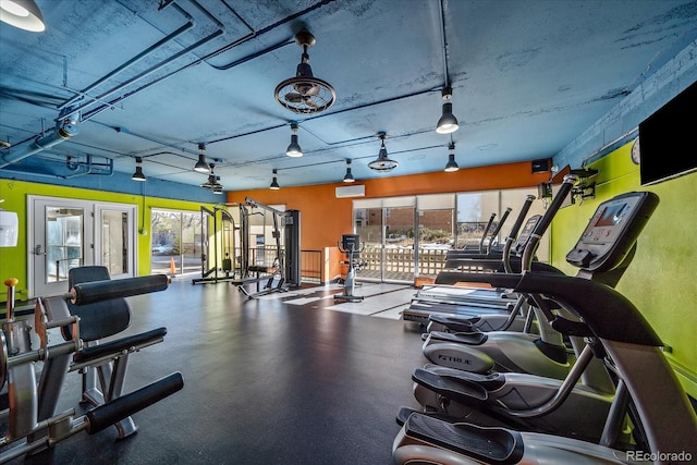 view of workout area
