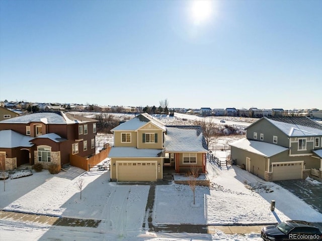 view of front property featuring a garage