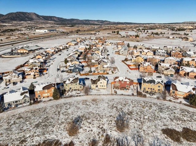 bird's eye view featuring a mountain view