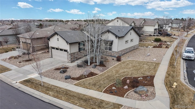 bird's eye view with a residential view