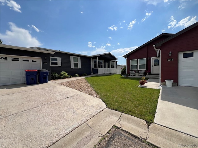 6100 Bluestem Unit 238, Frederick, CO 80530 - ranch-style house featuring a front yard, a garage, and concrete driveway