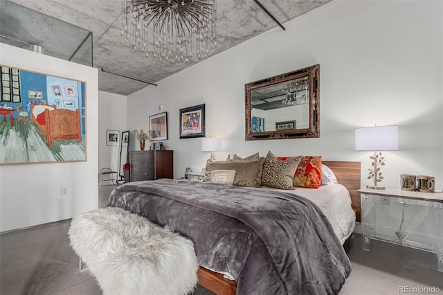 2100 16th St Unit 606, Denver, CO 80202 - bedroom with concrete flooring