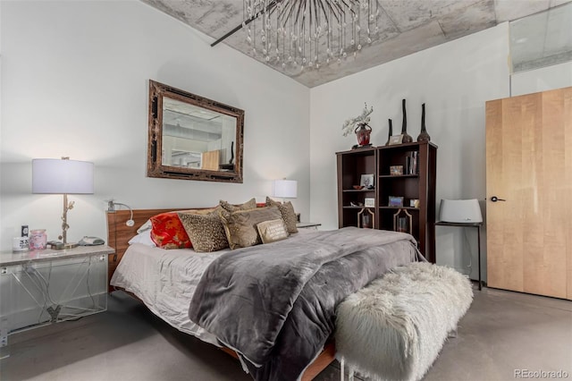 2100 16th St Unit 606, Denver, CO 80202 - bedroom with concrete floors