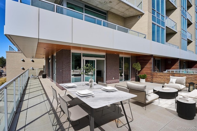 view of patio featuring an outdoor hangout area