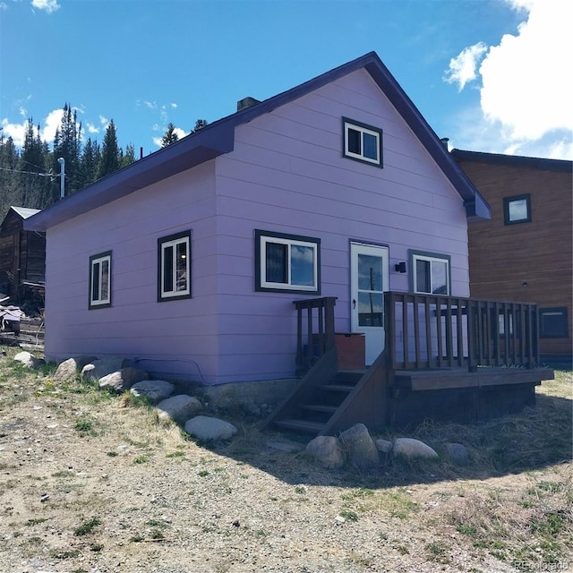 33 S Oak St, Alma, CO 80420 - back of house featuring a wooden deck