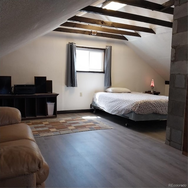33 S Oak St, Alma, CO 80420 - bedroom with lofted ceiling and wood finished floors