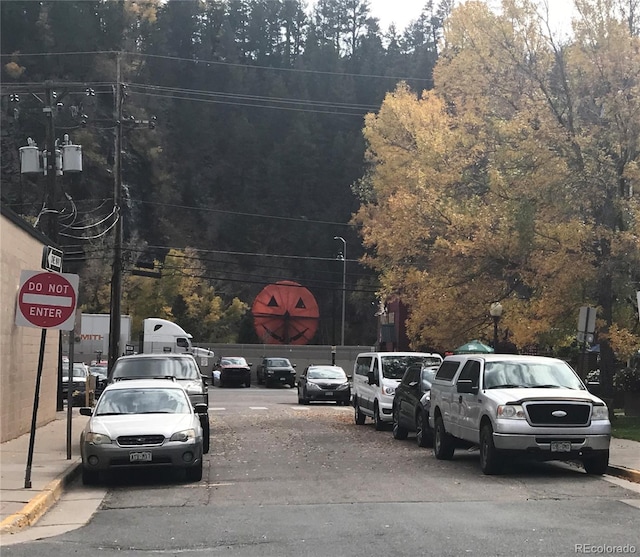 view of parking / parking lot