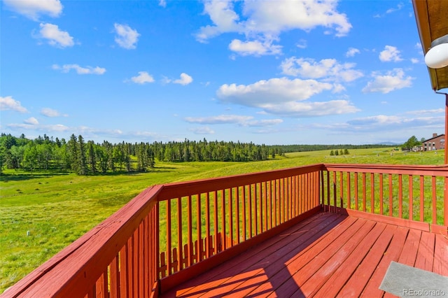 428 Ridge Dr, Divide, CO 80814 - wooden terrace with a view of countryside and a lawn