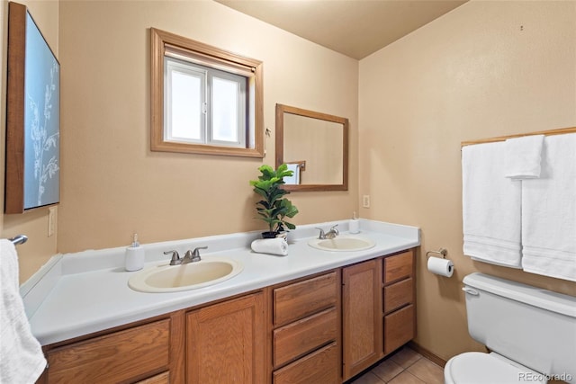 428 Ridge Dr, Divide, CO 80814 - bathroom with double vanity and tile patterned floors