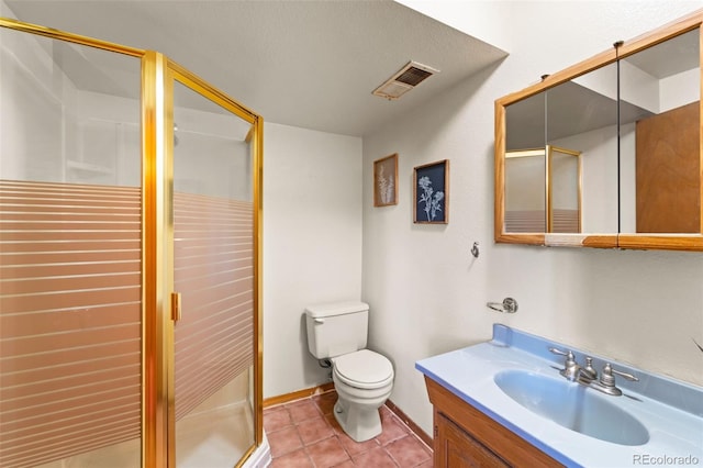 428 Ridge Dr, Divide, CO 80814 - full bath featuring vanity, a stall shower, and tile patterned floors