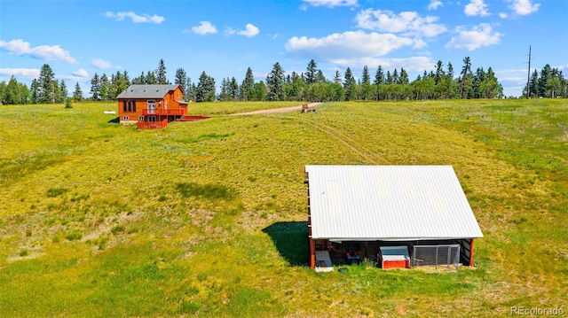 428 Ridge Dr, Divide, CO 80814 - view of yard with an outbuilding and a view of countryside