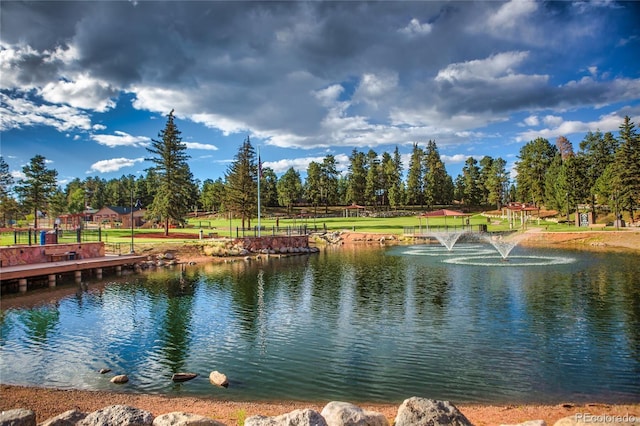 view of water feature