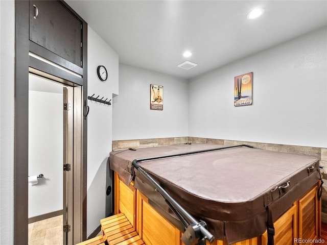 playroom featuring recessed lighting and visible vents