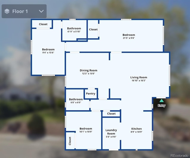 2461 Niagara St, Denver, CO 80207 - view of floor plan / room layout