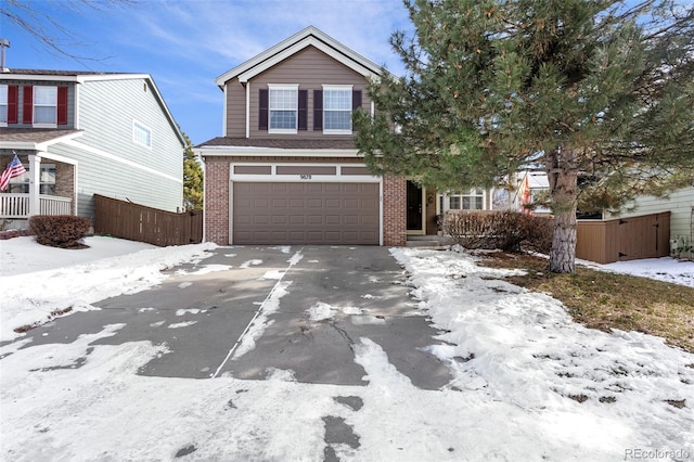 view of property with a garage