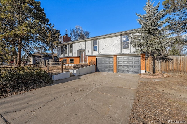 split foyer home with a garage