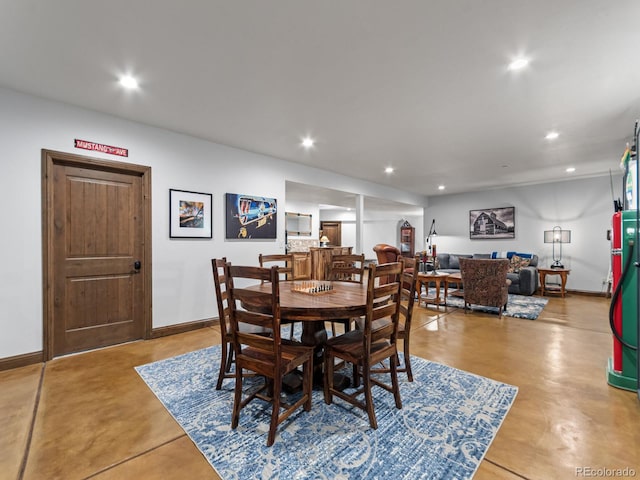 3124 Antelope Ridge Trl, Parker, CO 80138 - dining room featuring recessed lighting and concrete floors