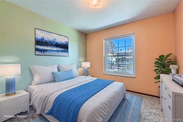 view of carpeted bedroom