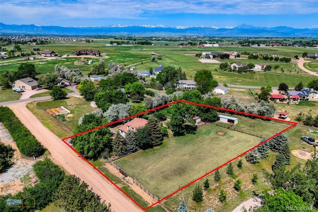 1813 Pikes Peak St, Erie, CO 80516 - view of rural area featuring mountains and property boundaries highlighted