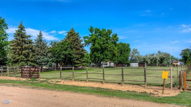 1813 Pikes Peak St, Erie, CO 80516 - view of yard with an outbuilding and a view of rural / pastoral area