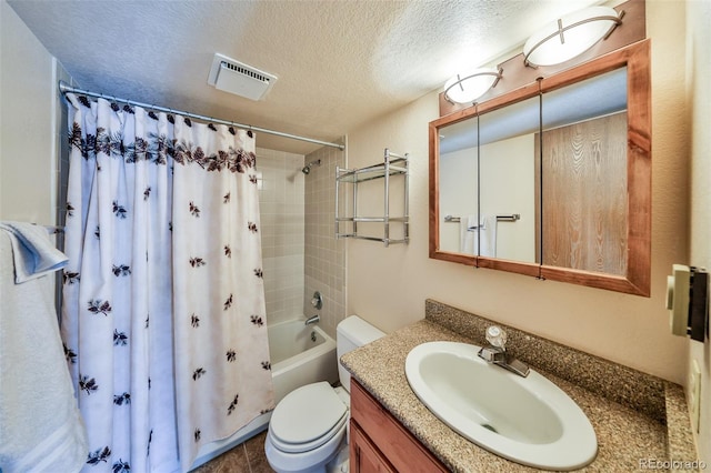 56 Gcr 834 Unit 2F, Fraser, CO 80442 - bathroom featuring vanity, a textured ceiling, and shower / bath combination with curtain