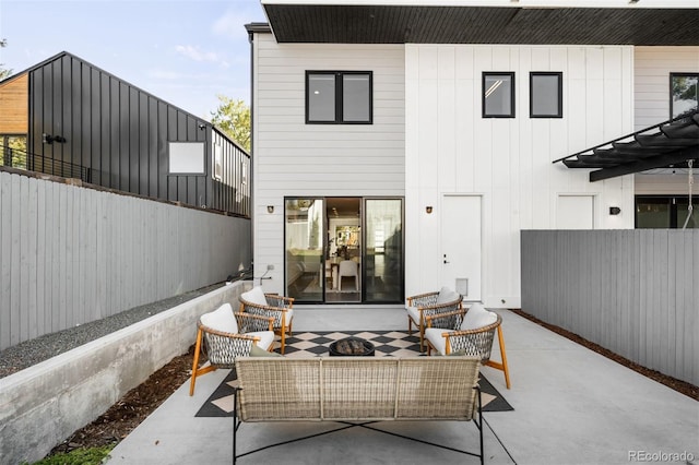 view of patio with outdoor lounge area