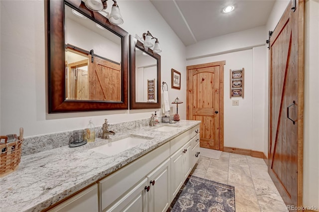 bathroom featuring vanity