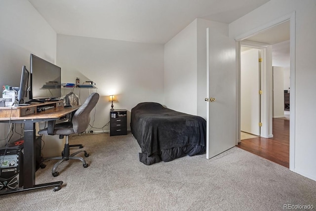 bedroom with carpet floors