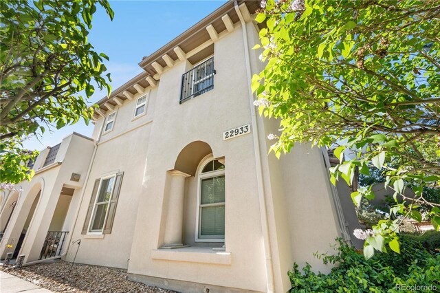 view of home's exterior featuring stucco siding