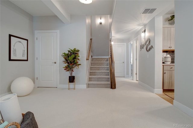 interior space with light carpet