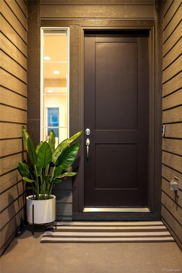 view of doorway to property