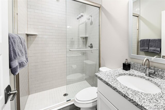 6530 Barnstead Dr, Castle Pines, CO 80108 - full bathroom featuring vanity and a shower stall