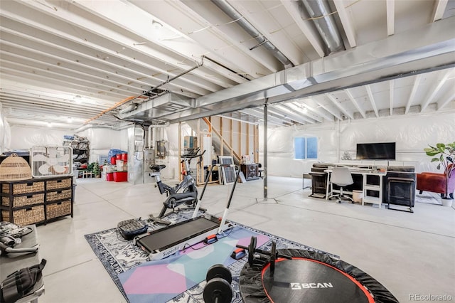 view of exercise area