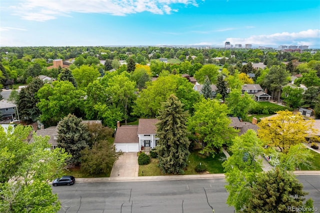 9540 E Grand Pl, Greenwood Village, CO 80111 - aerial view of residential area featuring a tree filled landscape