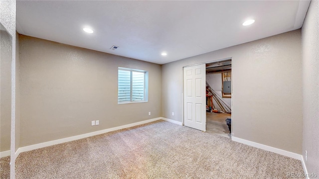 15926 Butterwort Cir, Parker, CO 80134 - unfurnished bedroom featuring carpet flooring, recessed lighting, and a closet