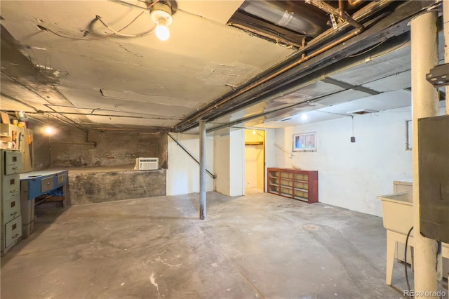 view of unfinished below grade area
