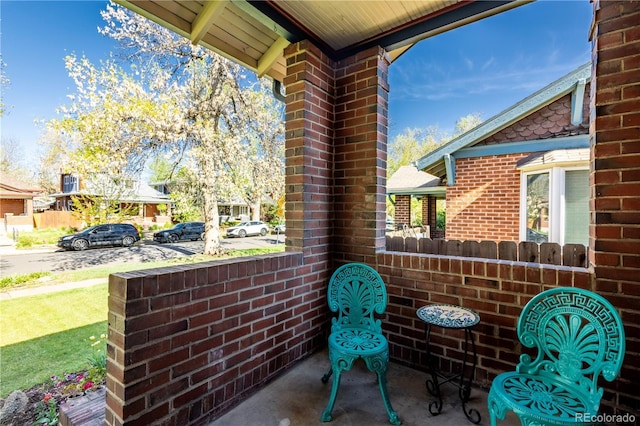 view of patio / terrace with fence
