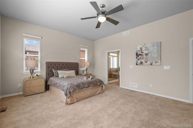 15414 Xenia Ct, Thornton, CO 80602 - bedroom featuring carpet flooring, ceiling fan, and ensuite bath
